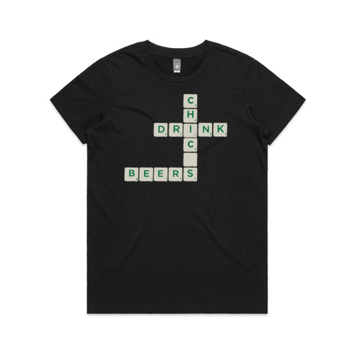 CHICKS DRINK BEERS LADIES - BLACK Thumbnail